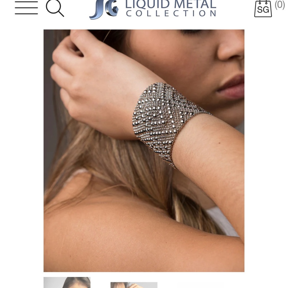SG Liquid Metal by Sergio Gutierrez Bracelet Antique Silver
